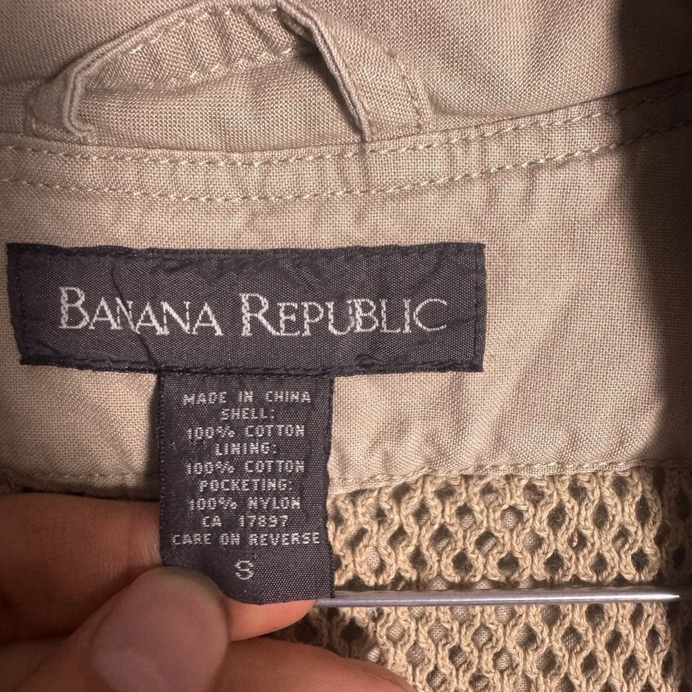 Banana Republic Vest Mens S Photographer Safari Hike Fishing Travel Utility Y2K